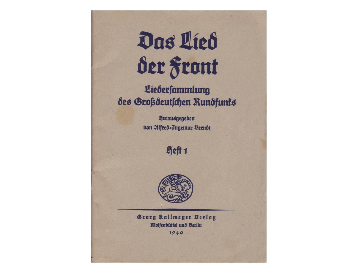 軍歌集 (Das Lied der Front) Heft1