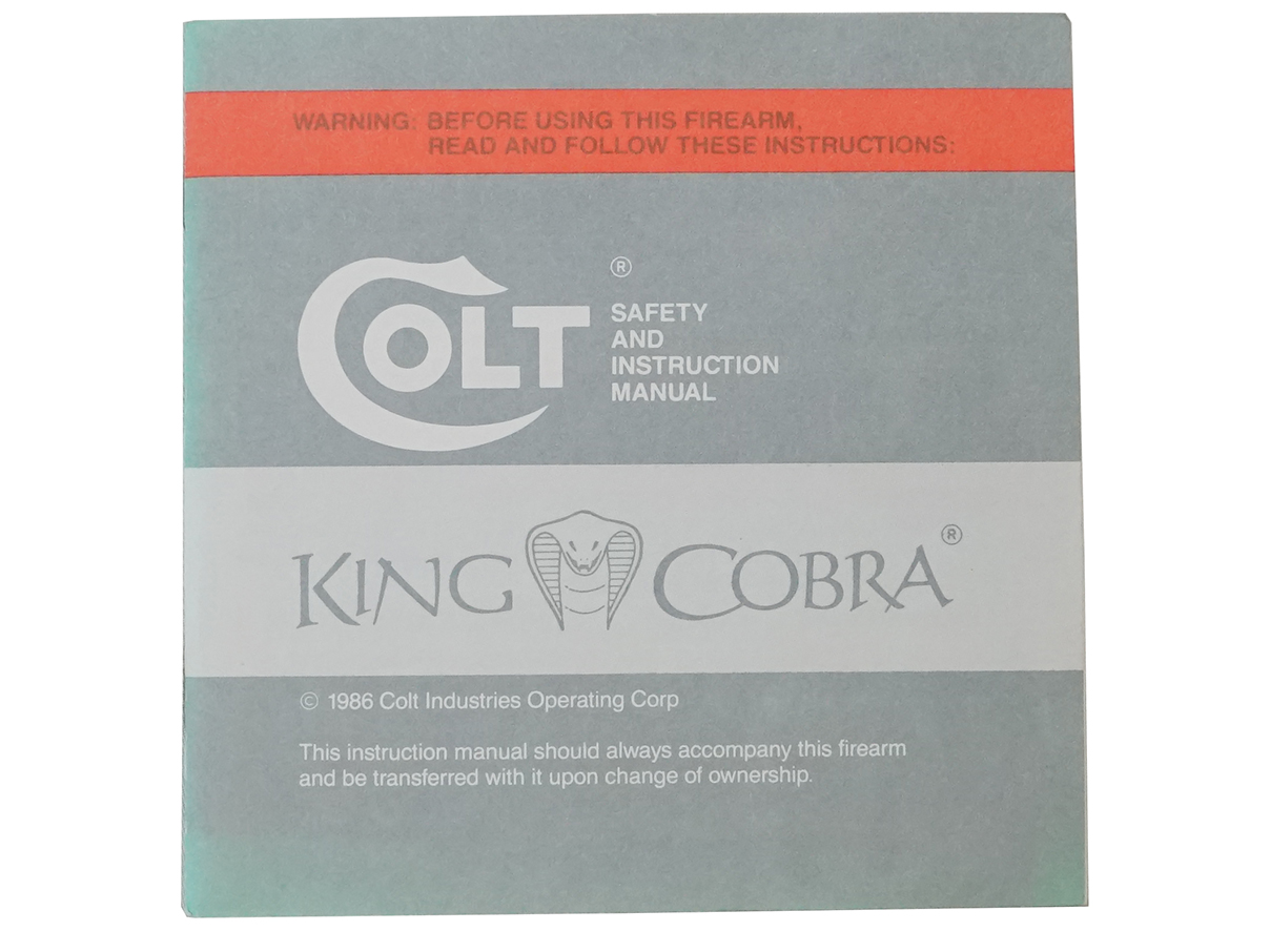 コルト キングコブラ マニュアル