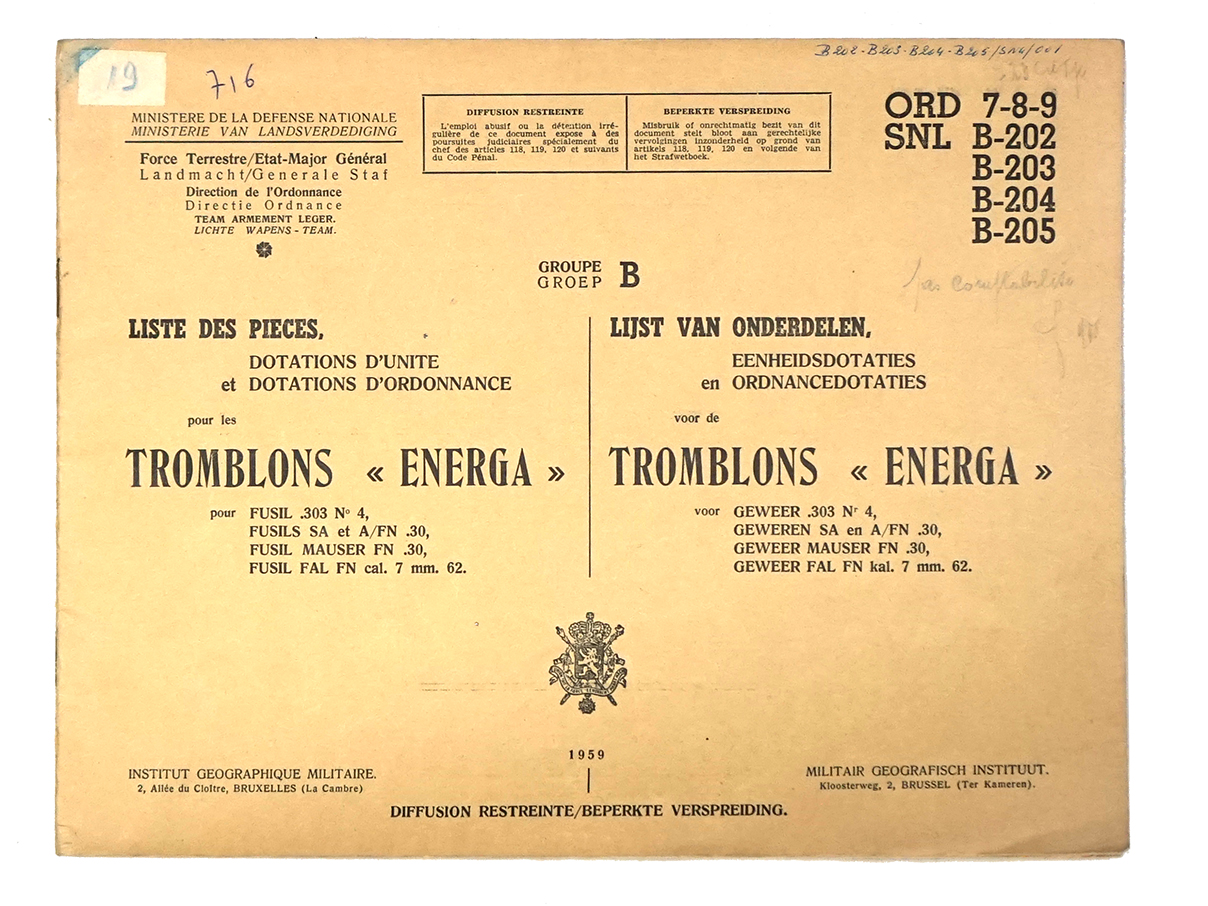 ENERGA ライフル・グレネード パーツ・マニュアル (仏・蘭語)