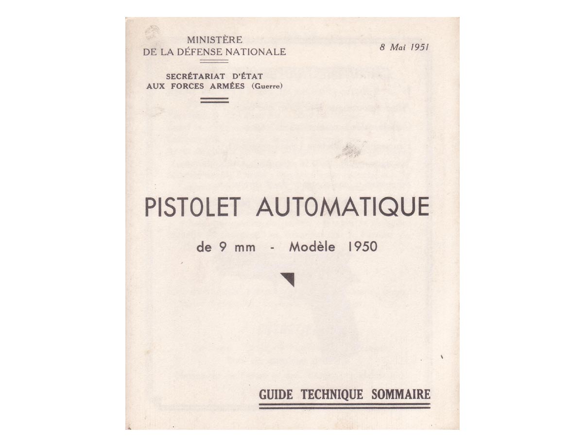 Mle1950 PA50 ピストル マニュアル