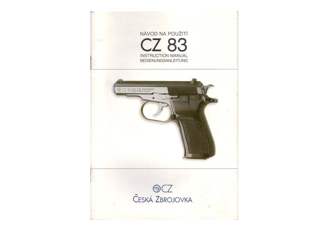CZ83 ピストル マニュアル (3カ国語)