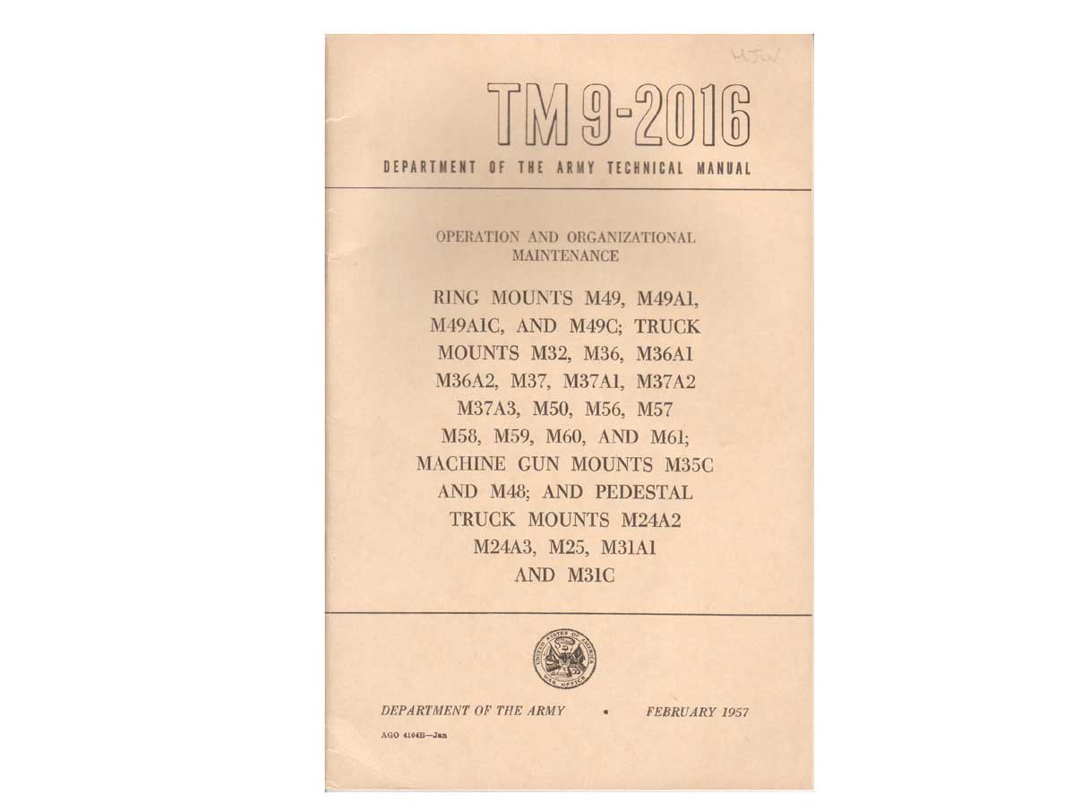 .50口径 機関銃銃架 マニュアル