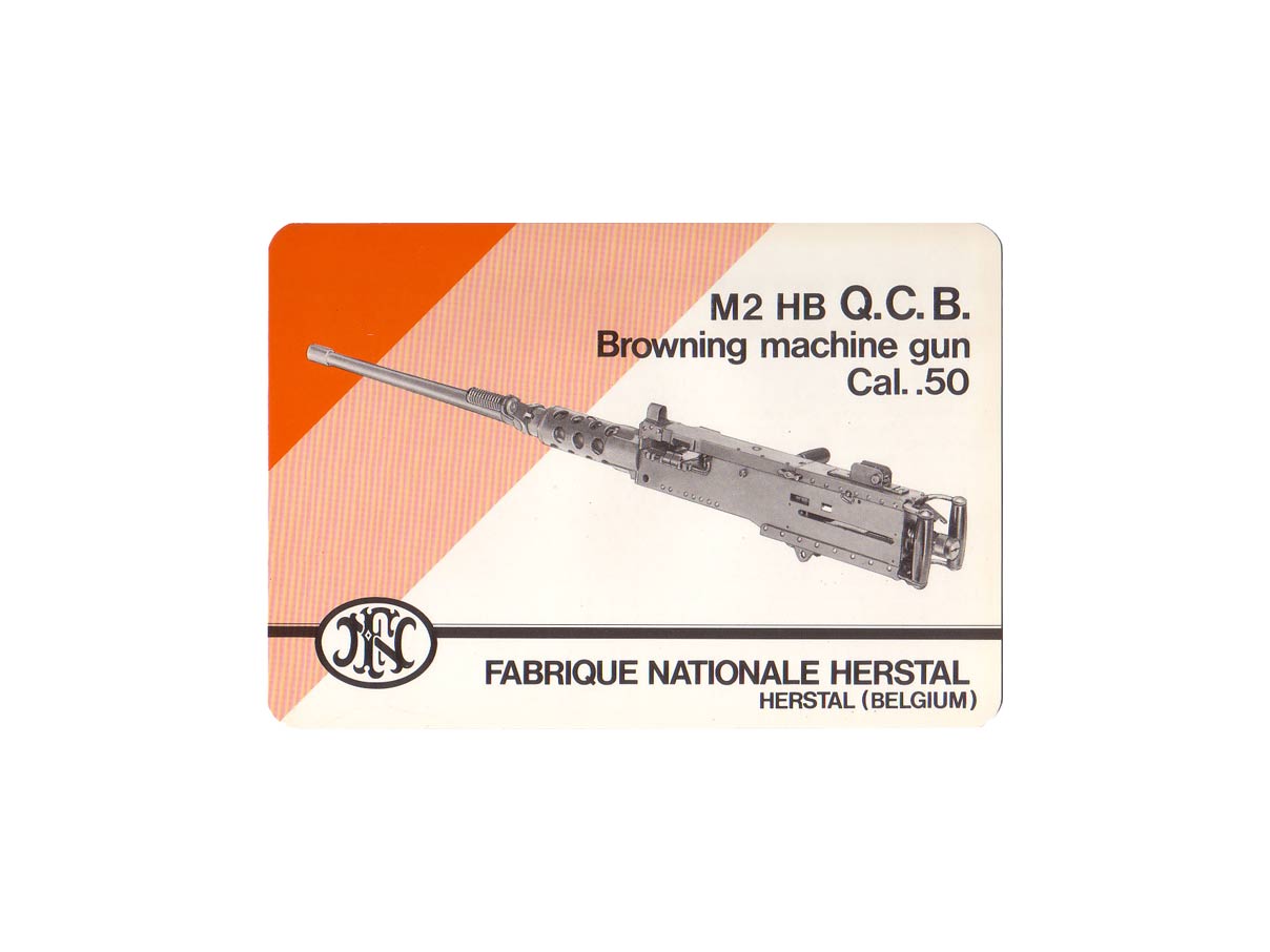 ブローニング M2 .50口径重機関銃 データ・カード