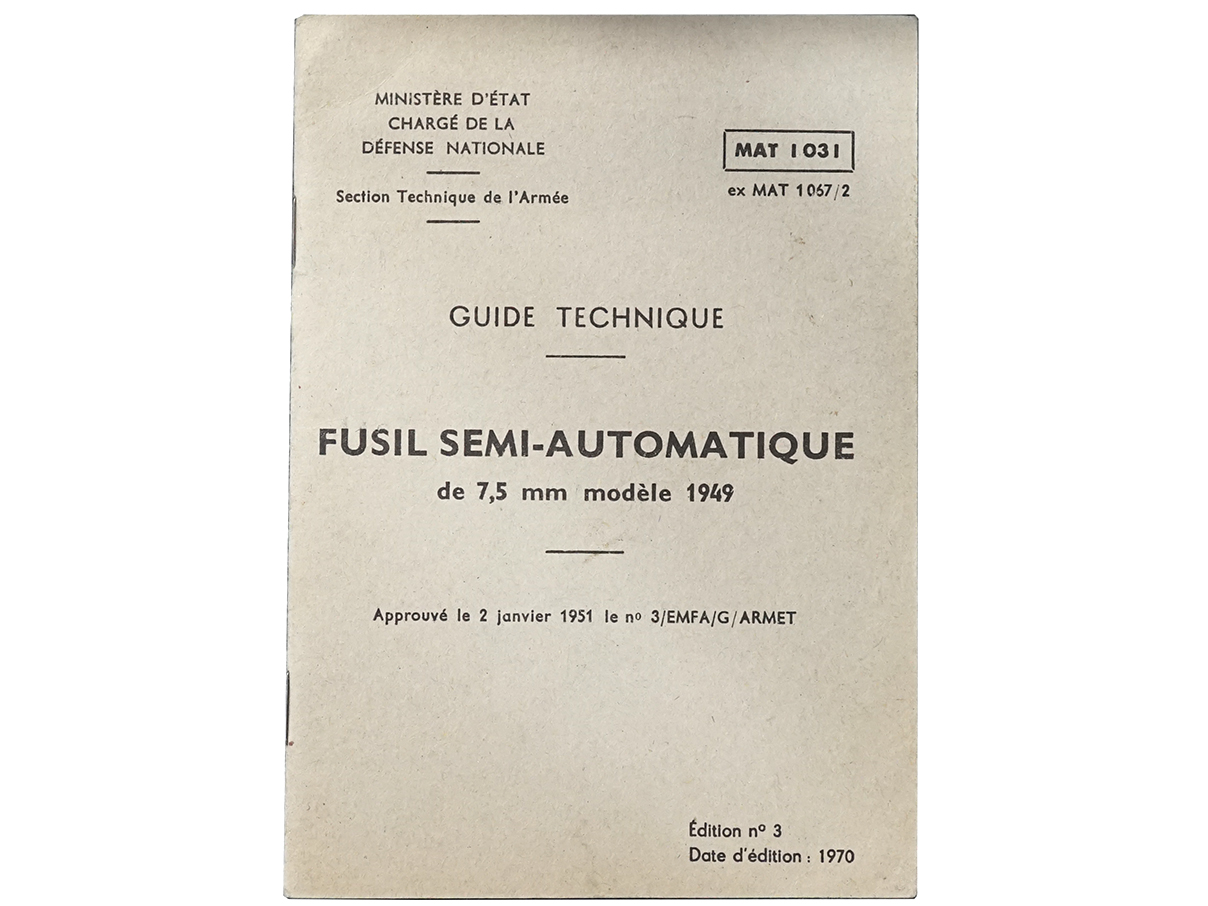 MAS 1949 自動小銃 マニュアル