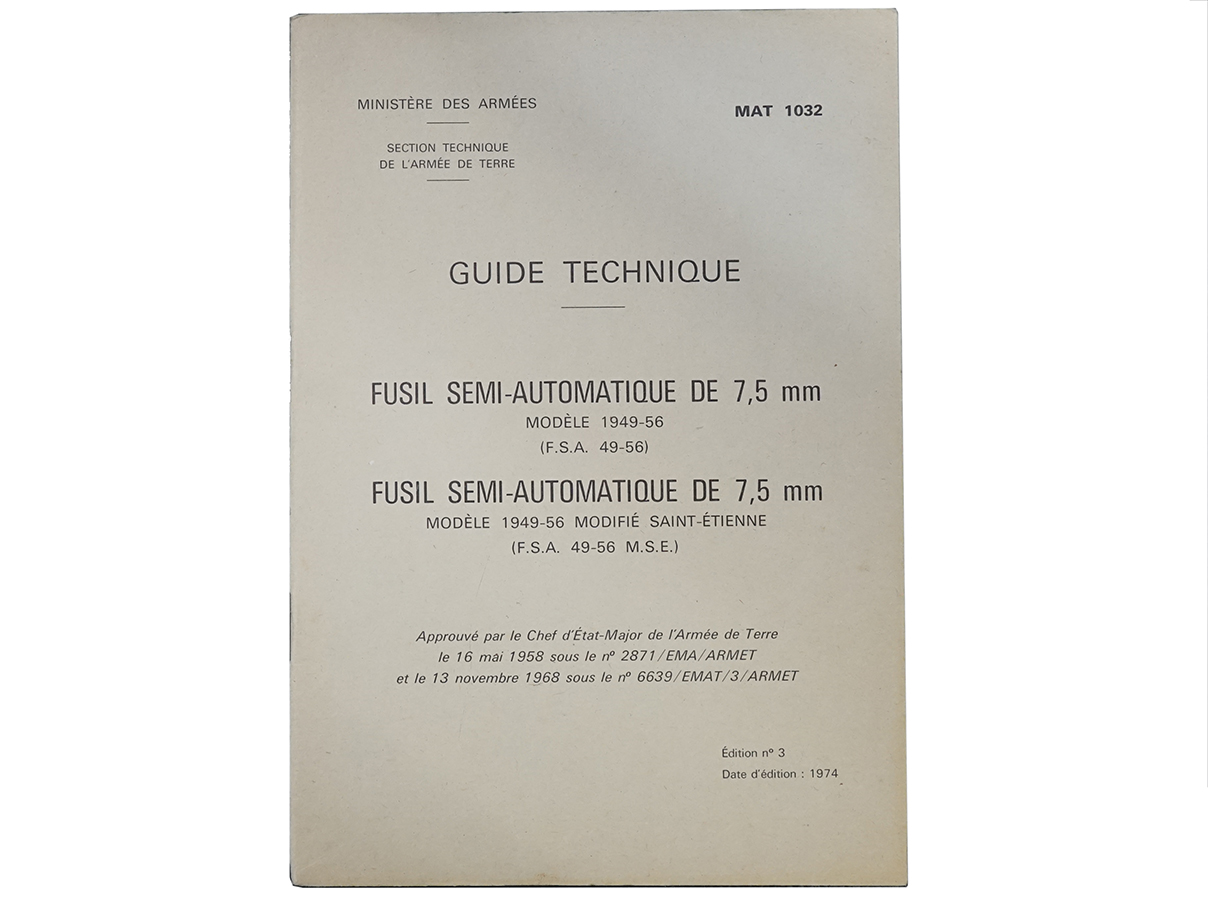 MAS1949-56 自動小銃 マニュアル