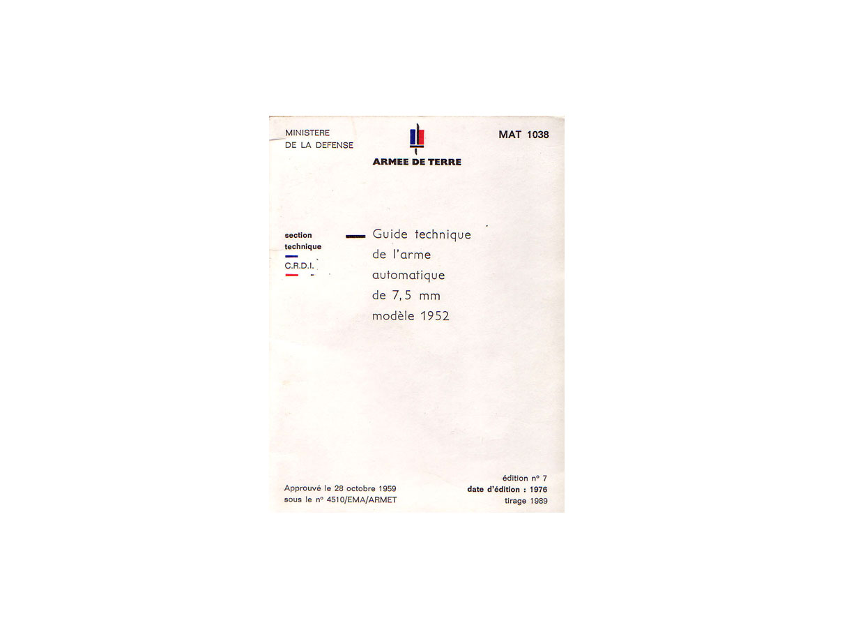 Mle 1952 汎用機関銃 マニュアル
