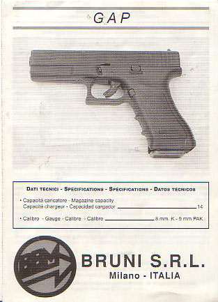 Bruni GAP 自動拳銃 マニュアル