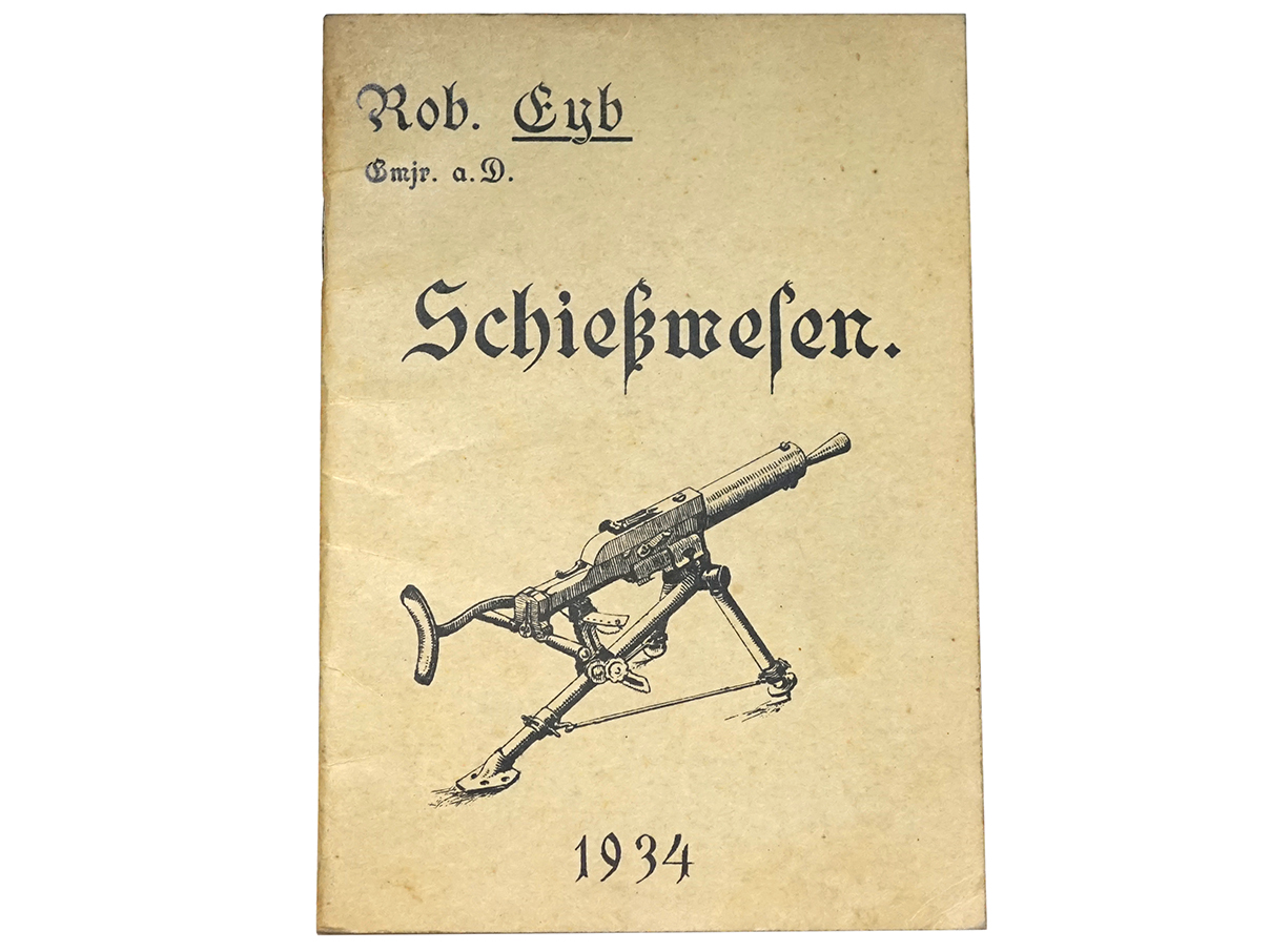 シュワルツローゼ 重機関銃 マニュアル (Schiesswesen、1934年)