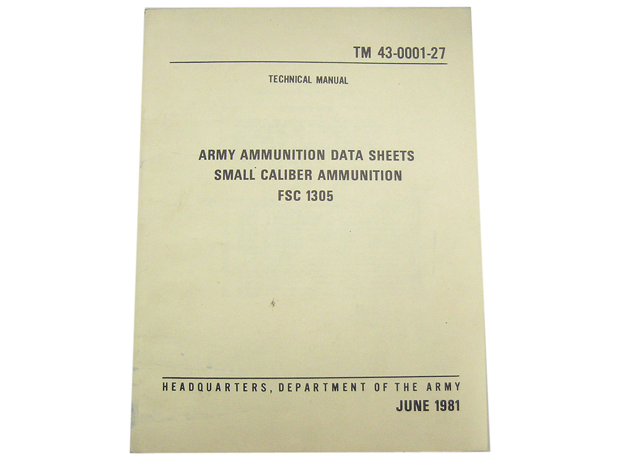 米軍小火器銃弾マニュアル