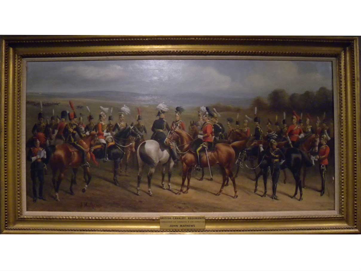 油絵 「British Cavalry Regiments (大英帝国騎兵連隊)」 John C. Mathews作