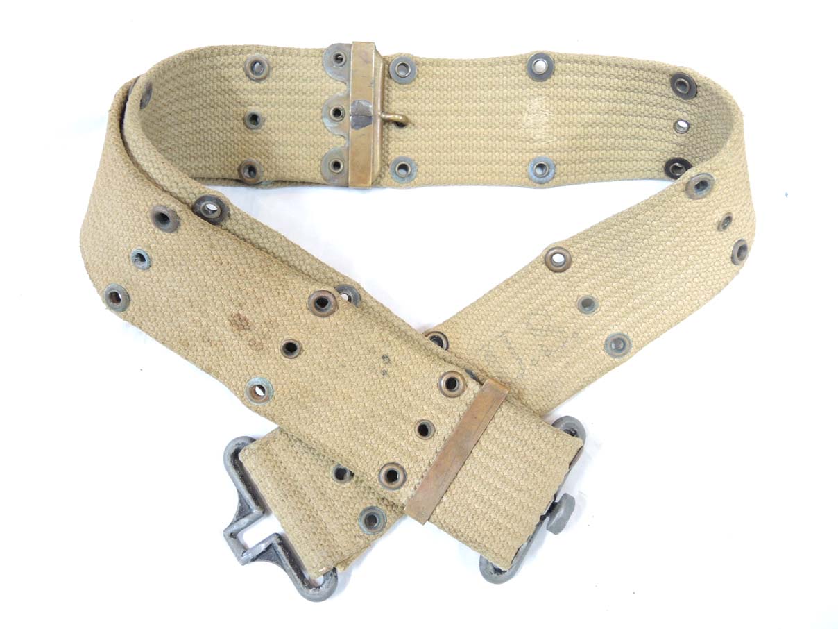 米軍 大戦型 M1936 コットン・カーキ ピストル・ベルト