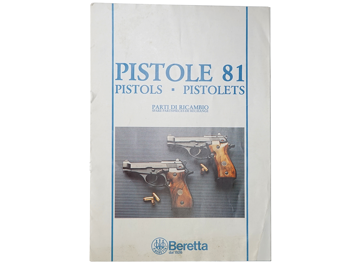 ベレッタ M81 予備部品マニュアル (Bretta, Pistole 70, Pistols - Pistolets、