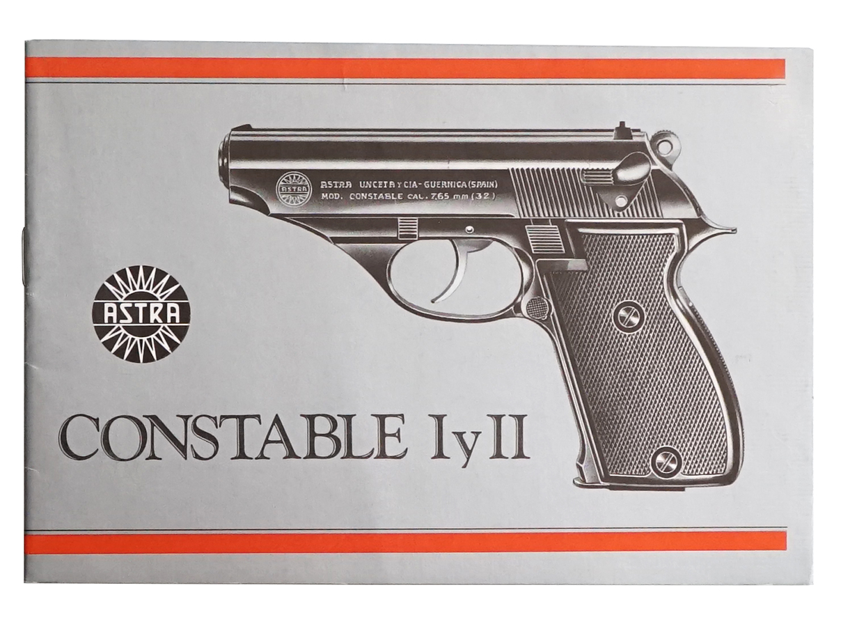 アストラ Constable IyII 自動拳銃 マニュアル (英語&スペイン語)