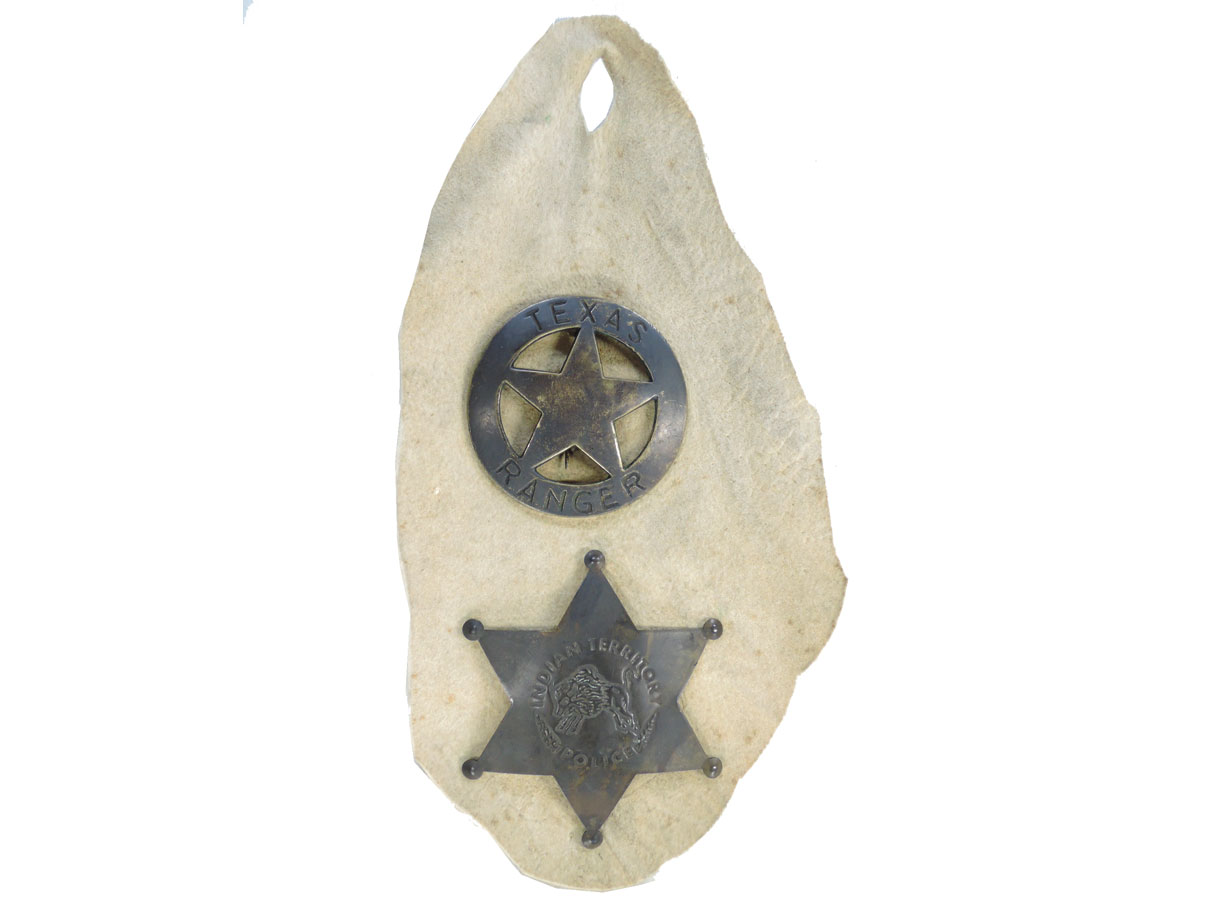 Texas RangerとIndian Territory Police Badgeのセット