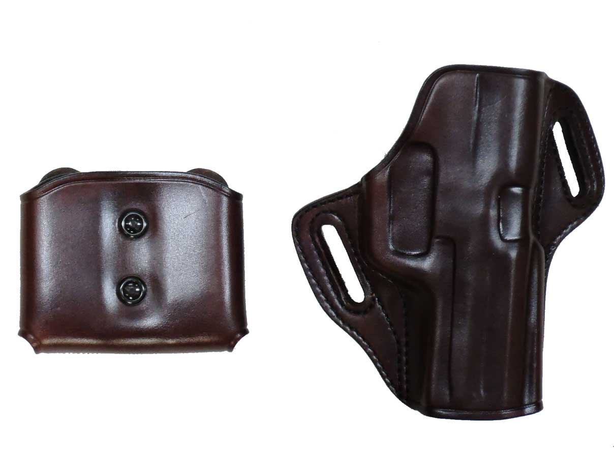 HK USP用 コンシーラブル ベルト・ホルスター&マガジン・パウチ (Galco社製、茶)