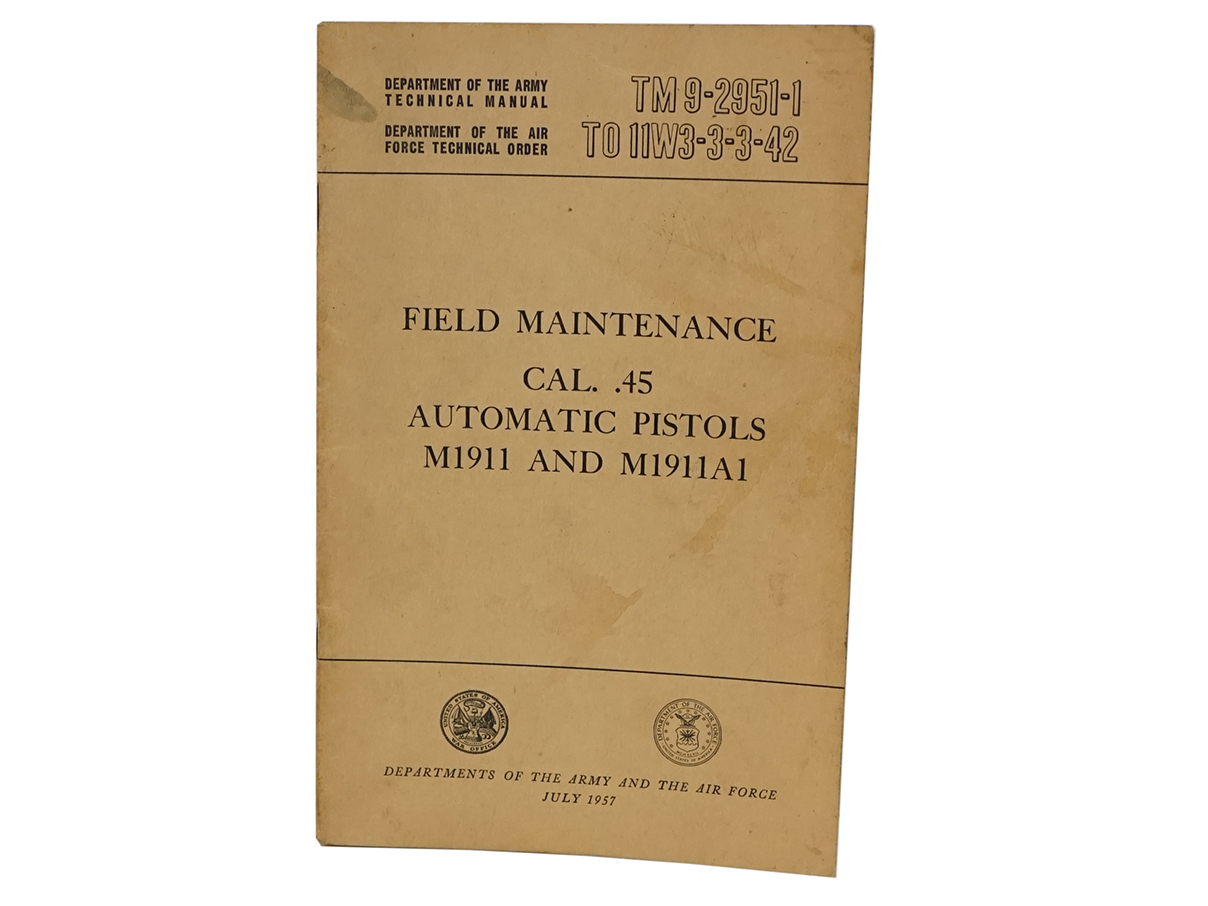 米軍 M1911 野戦整備マニュアル