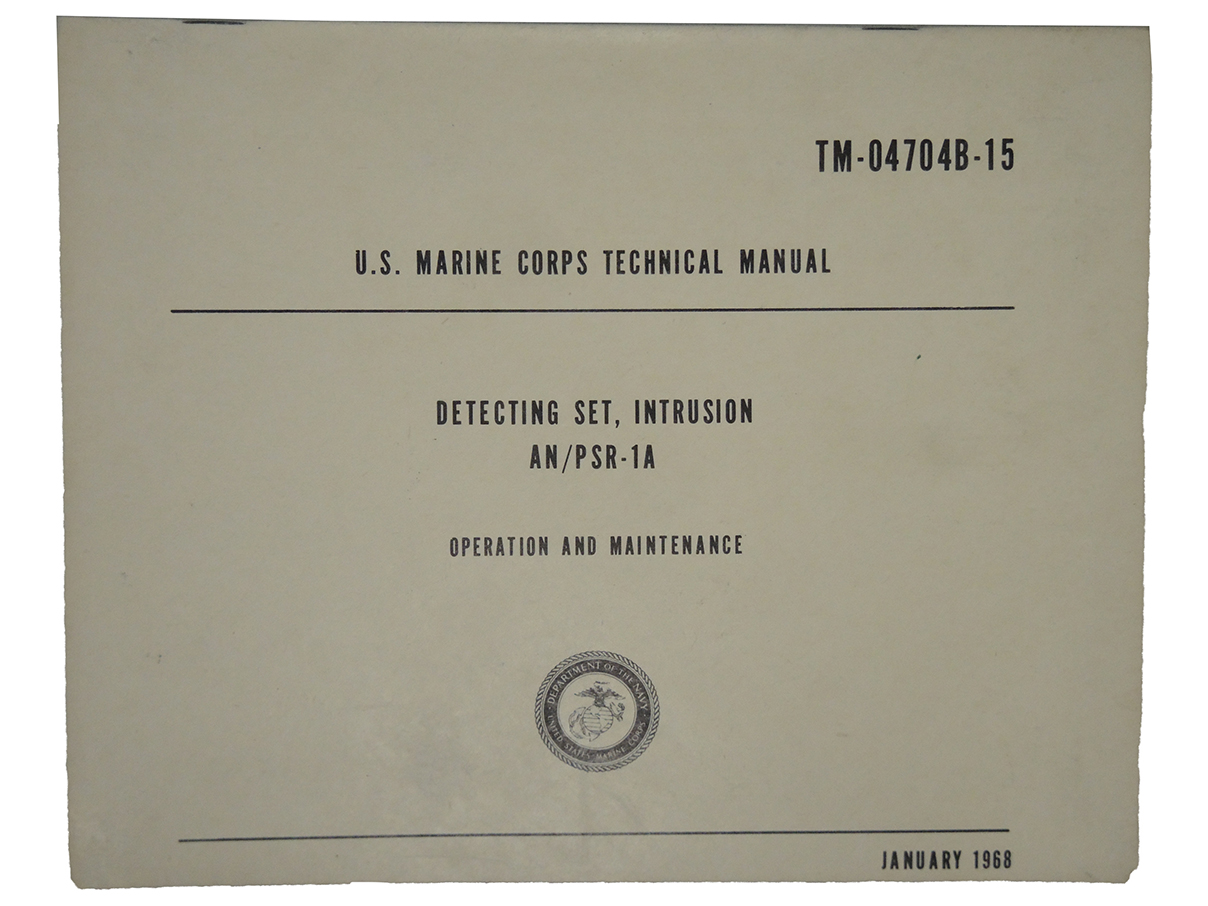 米軍 AN/PSR-1A 侵入探知機 マニュアル
