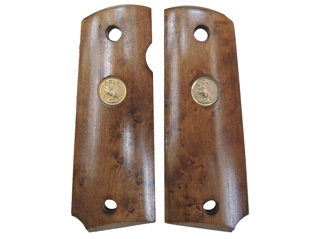 コルト ガバメント 木製グリップ (コルト・メダリオン、スムース)2