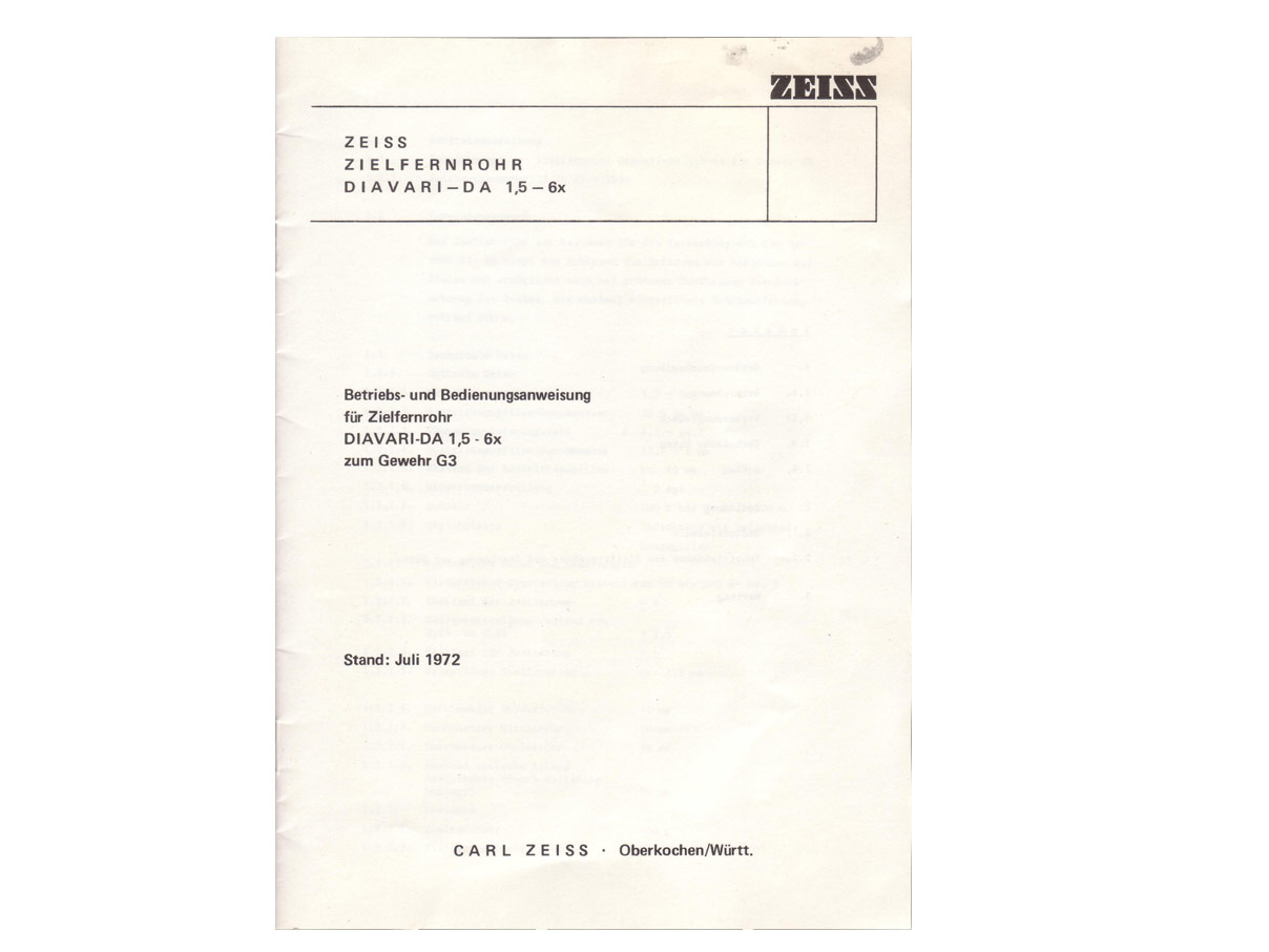 Gew.3 SG/1 スコープ・マニュアル