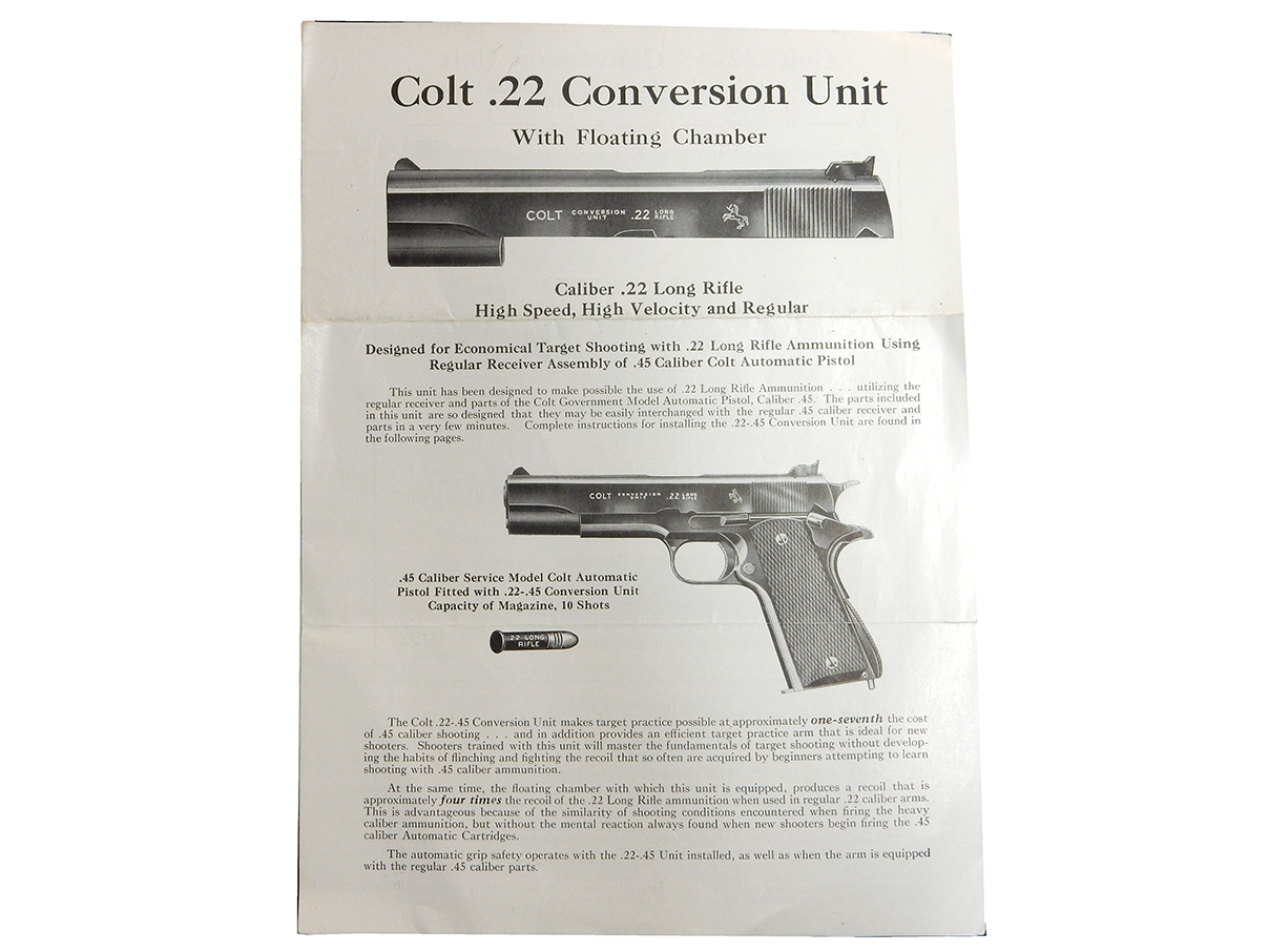 コルト.22 コンバージョンユニット リーフレット