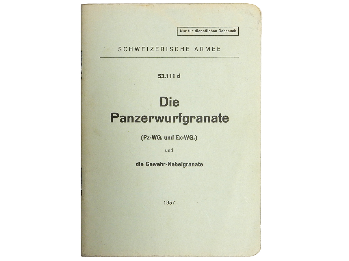 スイス軍 対戦車擲弾 マニュアル