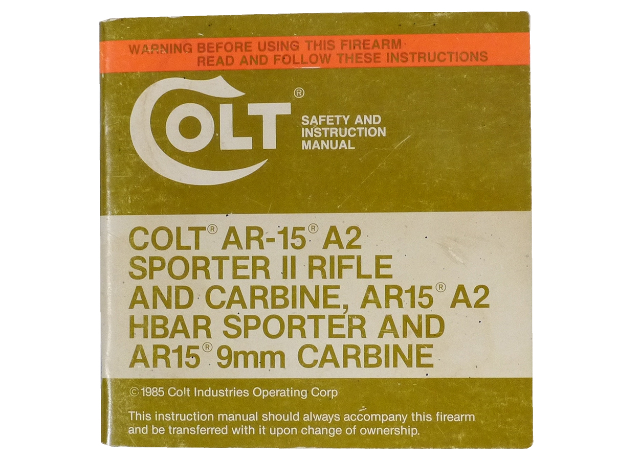 AR-15 A2 スポーターII ライフル マニュアル