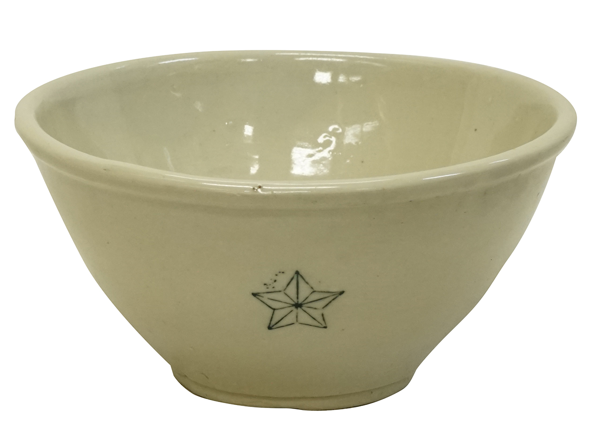 陸軍下士官兵用汁碗 (陶器製、完全品)