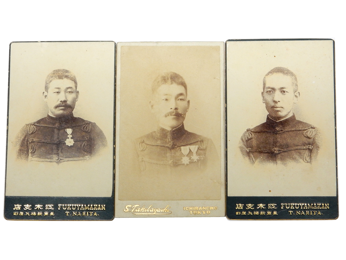 陸軍大将尾野実信、陸軍中将古海厳潮、陸軍中将武内徹のポートレイト