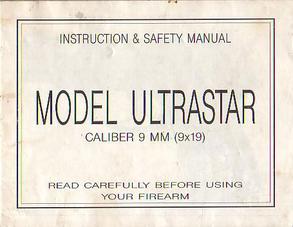 スター Ultrastar自動拳銃 マニュアル