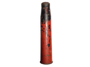 US 90mm高射砲薬莢赤ペイント (合法安全処理品)