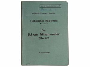 スイス軍 8,1cm 迫撃砲 マニュアル