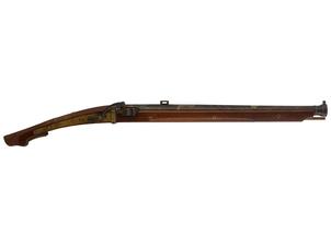 火縄銃 讃岐十匁中筒 銃身に「讃州高松城 高知縣」の文字 (銃砲刀剣類登録証付古式銃、無銘)(愛)